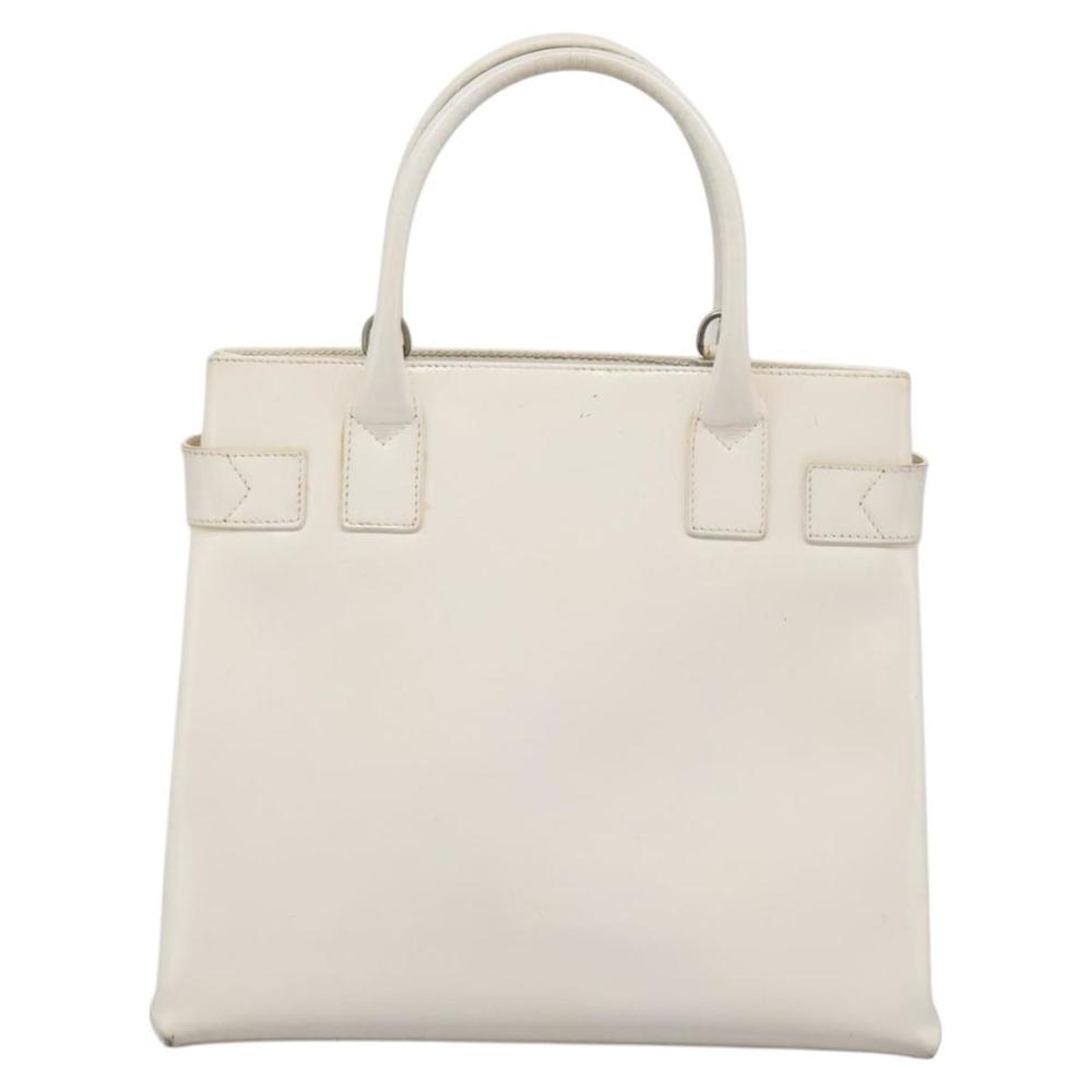 GUCCI Hand Bag Enamel 2way White Auth 108277 - Picture 3 of 16